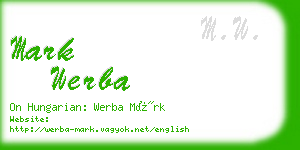 mark werba business card